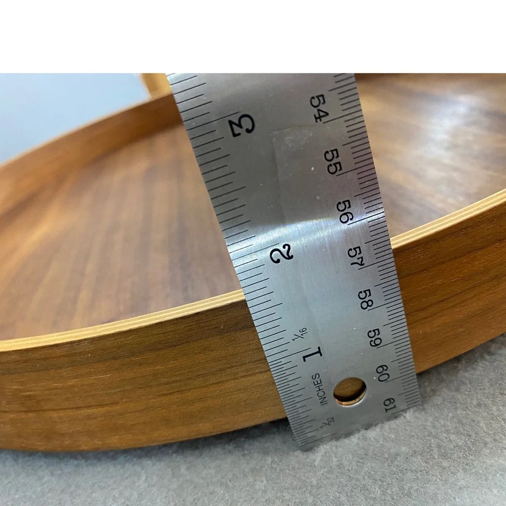 IKEA OMBONAD‎ Round Walnut Serving Tray Platter 16.5